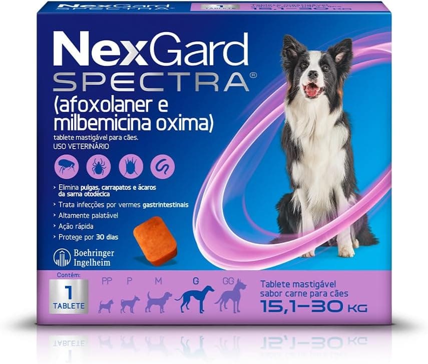NexGard SPECTRA Antipulgas e Vermífugo para Cães